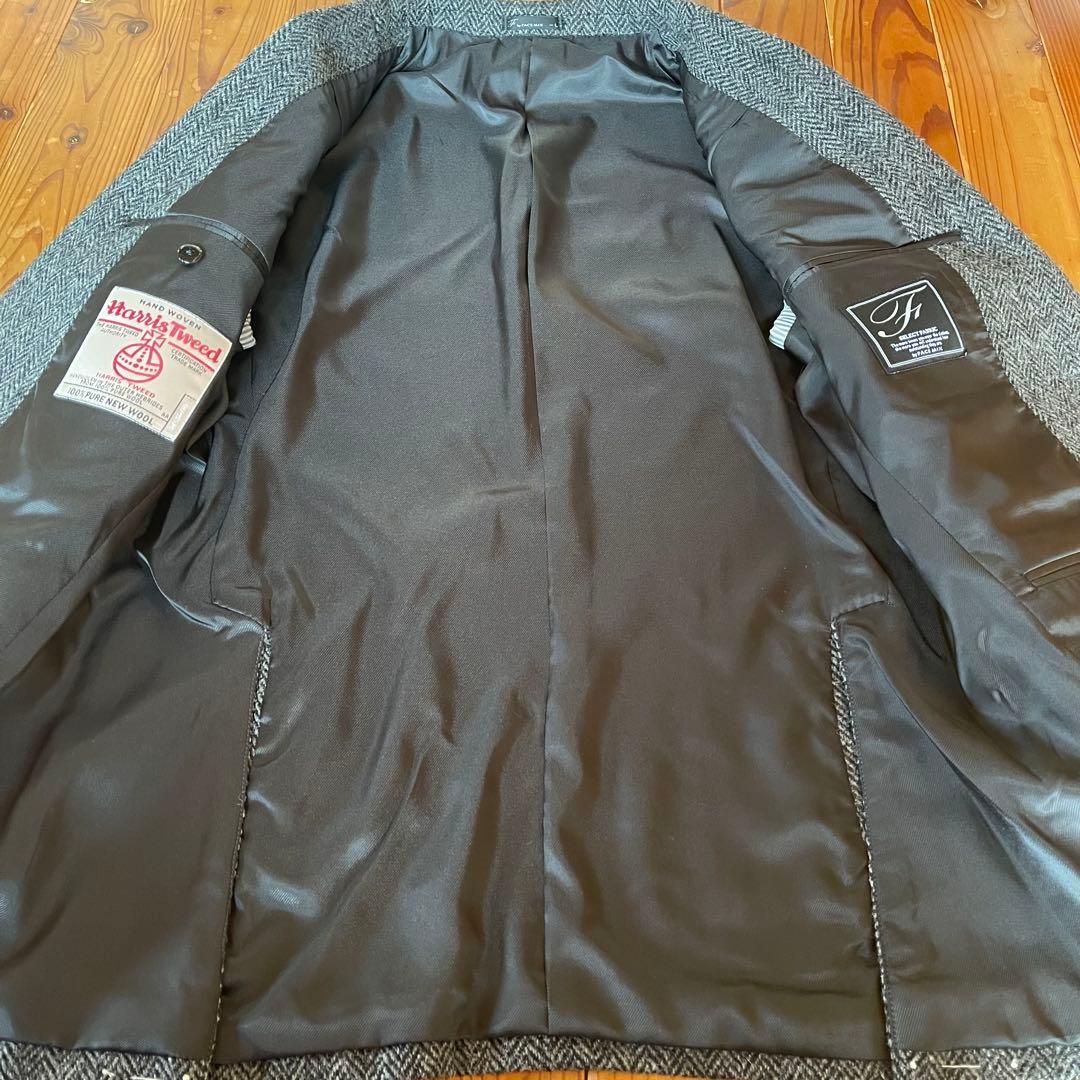 Harris Tweed／FACE MIX☆ヘリンボーン ジャケット グレーLL