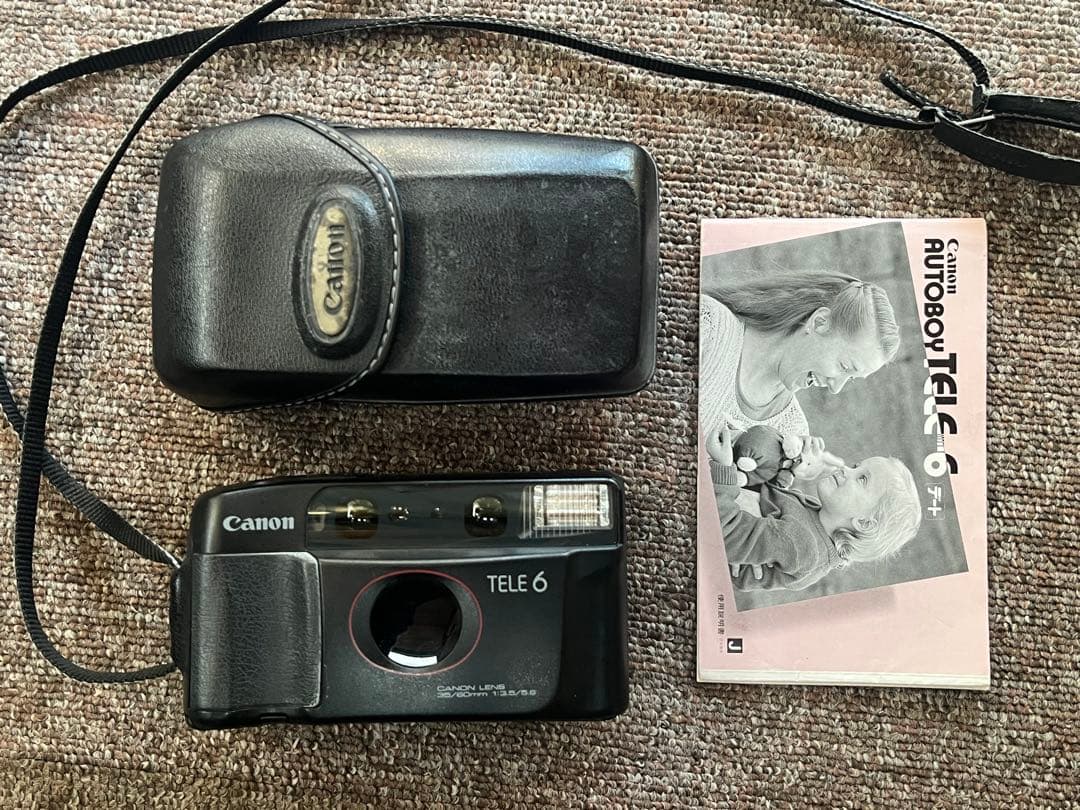 キヤノン Autoboy TELE 6 Date カメラ 中古 取説・ケース付