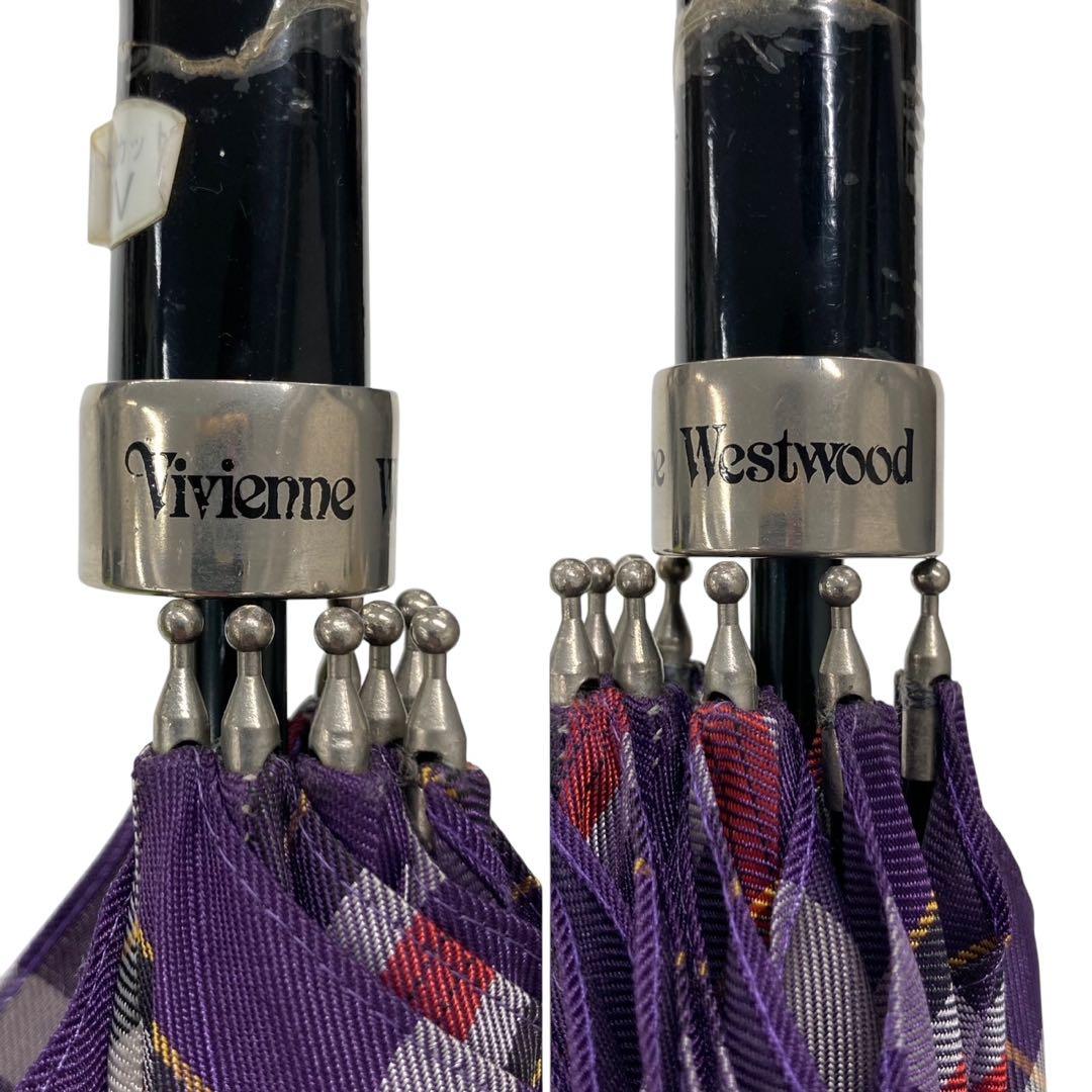 Vivienne Westwood　日傘　UVカット　パープル　チェック