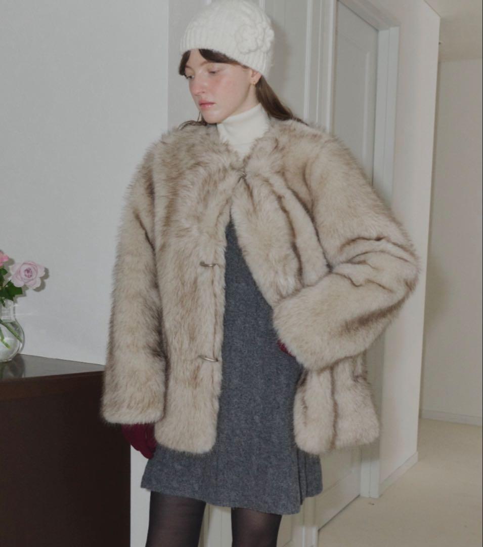 GIUNON カラーレススムースファーコート