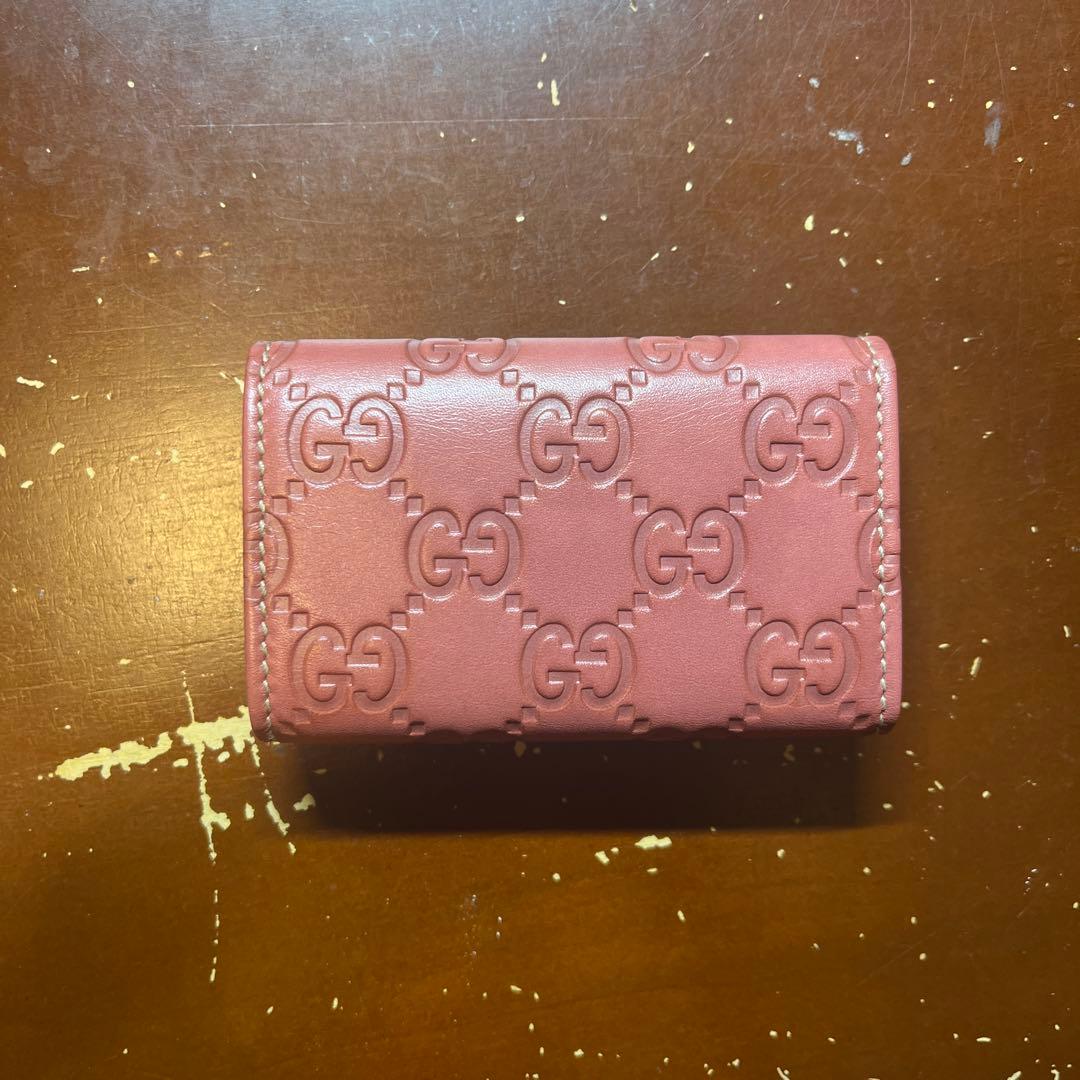 GUCCI GGパターン ピンクキーケース 正規品