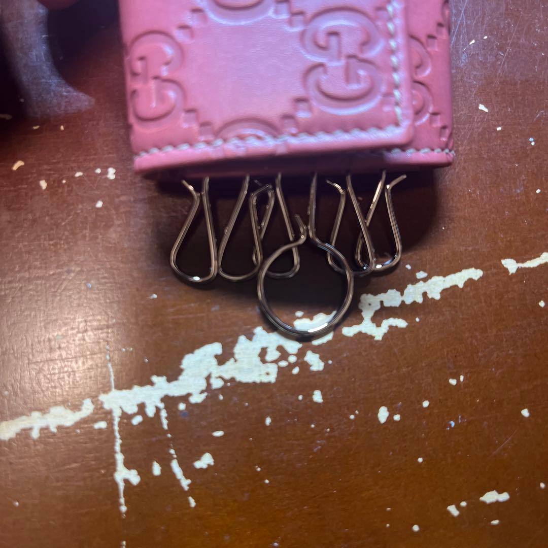 GUCCI GGパターン ピンクキーケース 正規品