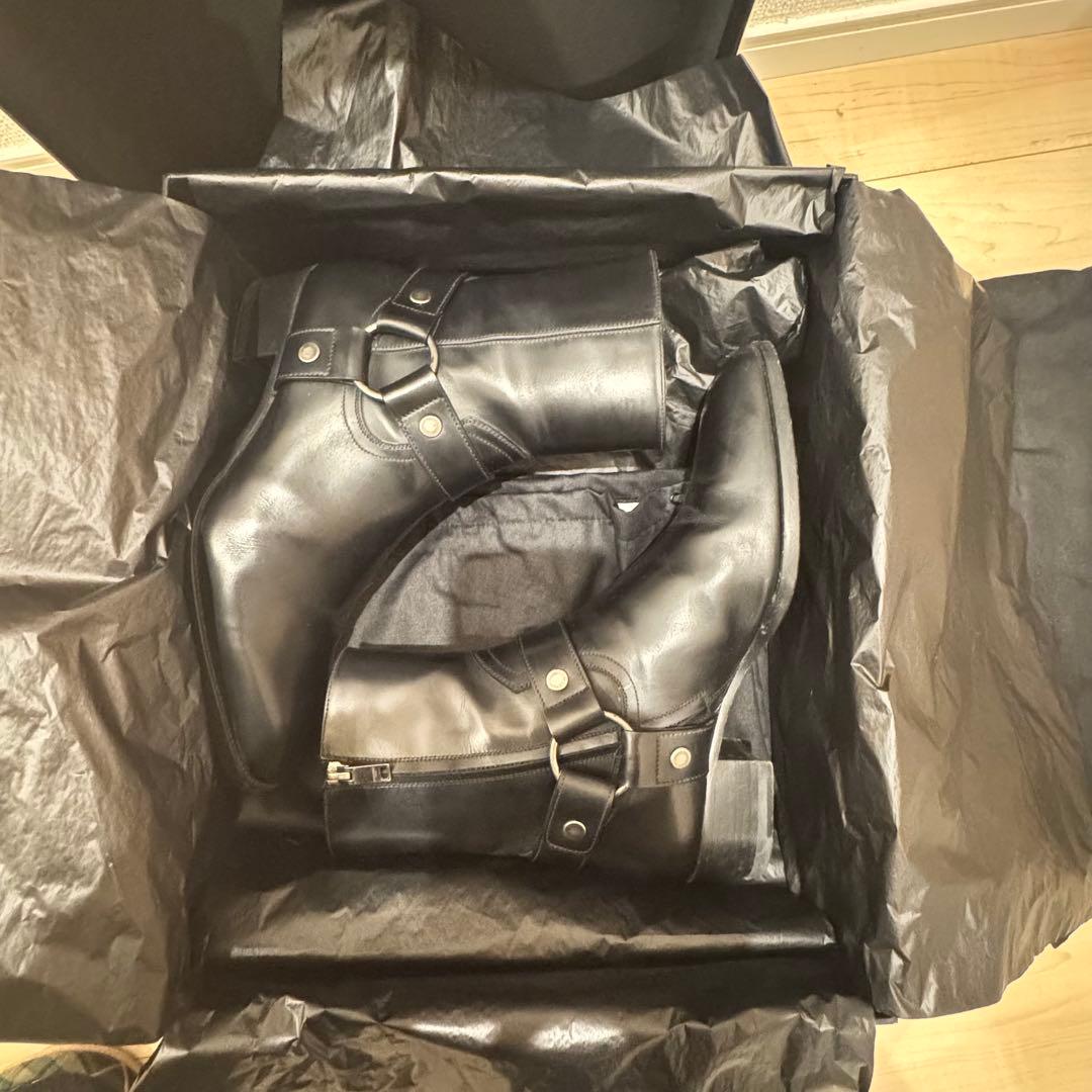 正規品 SAINT LAURENT サンローラン レザー リングブーツ39.5