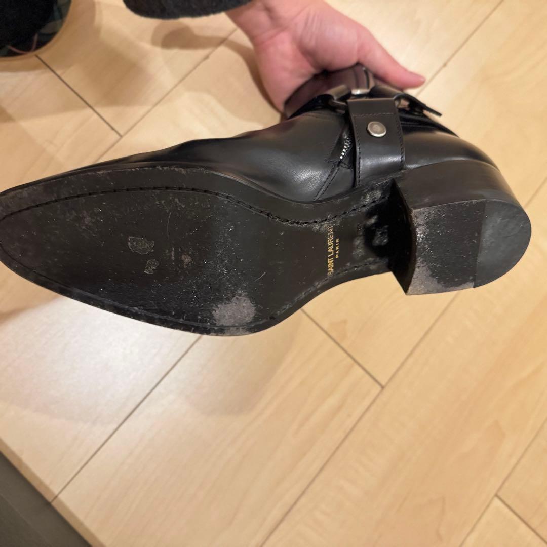 正規品 SAINT LAURENT サンローラン レザー リングブーツ39.5
