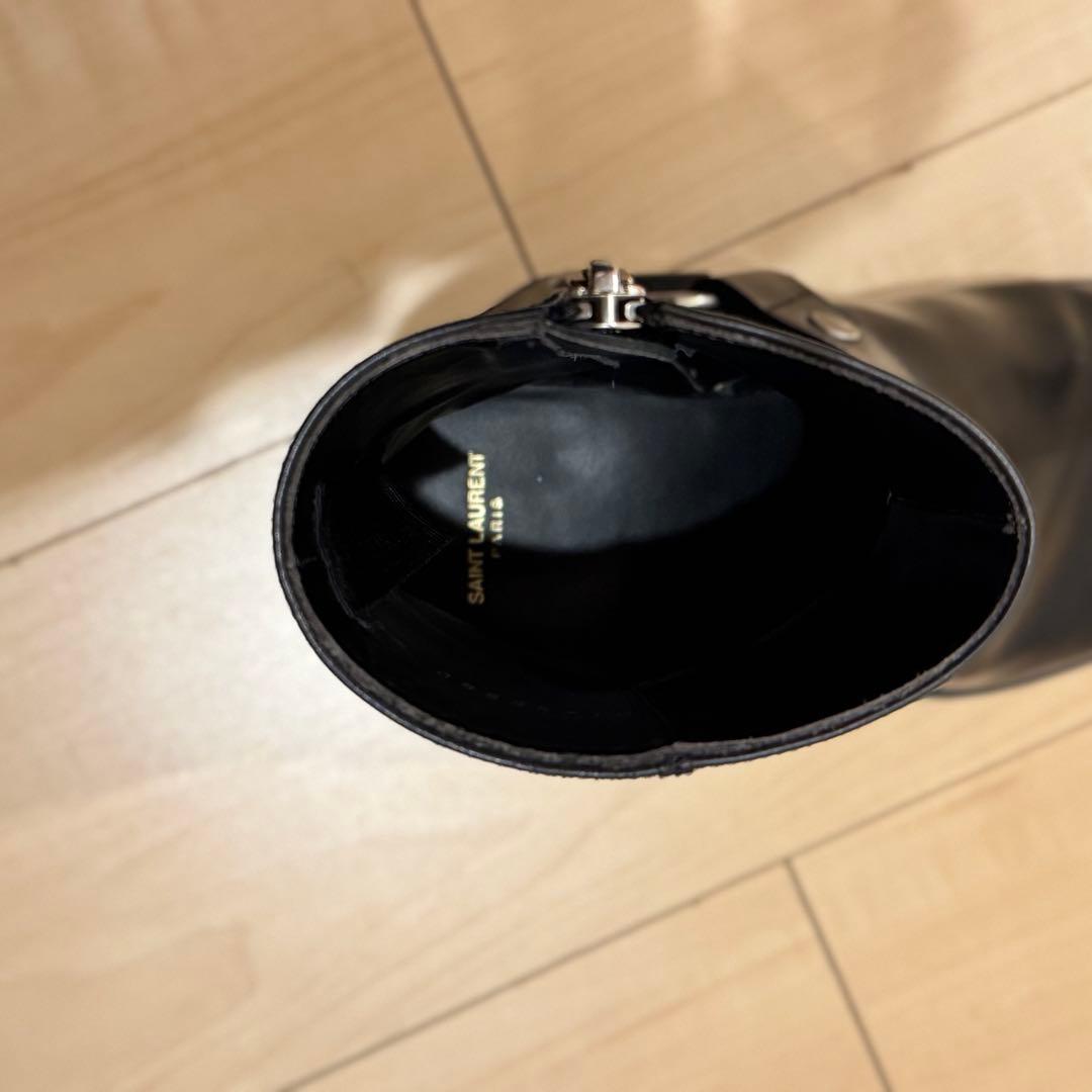 正規品 SAINT LAURENT サンローラン レザー リングブーツ39.5
