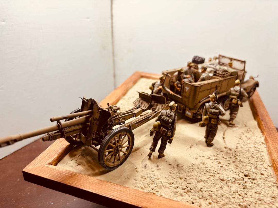 1/35 ドイツアフリカ軍団3tハーフトラック　105mm軽榴弾砲