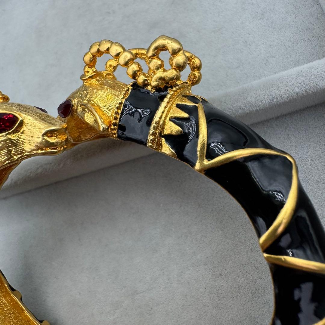 【保管袋付き】KENNETH JAY LANE バングル　ドラゴン　ストーン