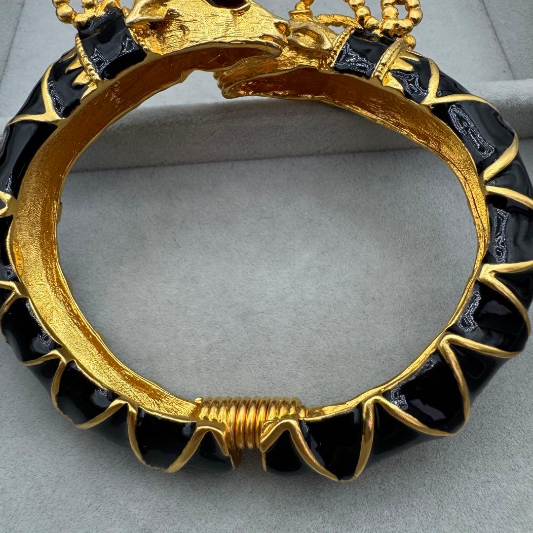 【保管袋付き】KENNETH JAY LANE バングル　ドラゴン　ストーン