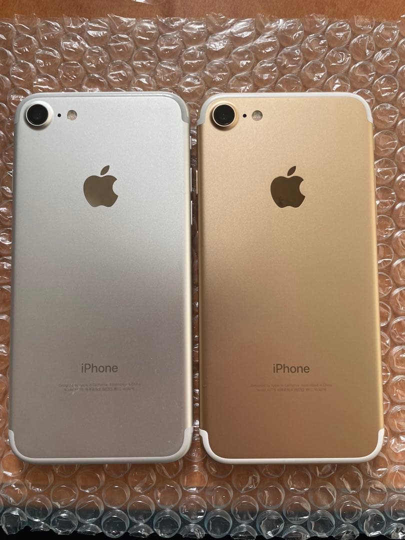 2台セットiphone7 128gb バッテリー100&99% simフリー