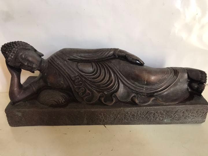 大日如來仏像，釋加寝仏風水，古銅製置物，長29.5cm，重3600克