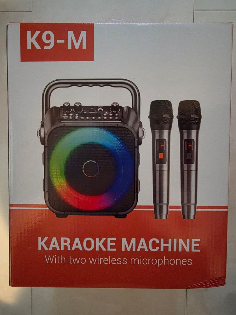 カラオケスピーカーセット マイク2本付き 家庭用・パーティー用