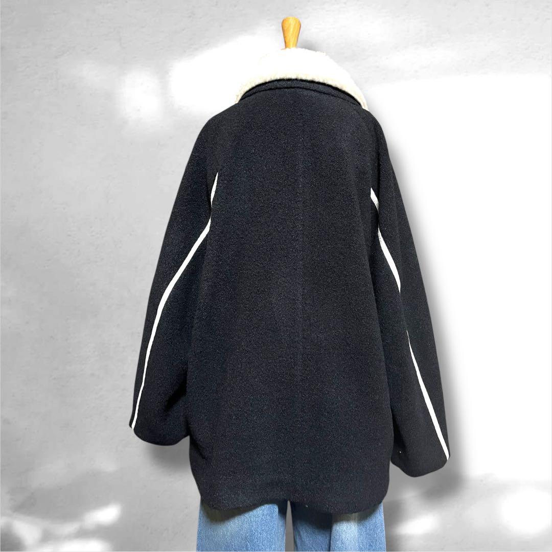 ♥️新品未使用♥️ MICALLEMICALLE ファー付きパイピング黒コート