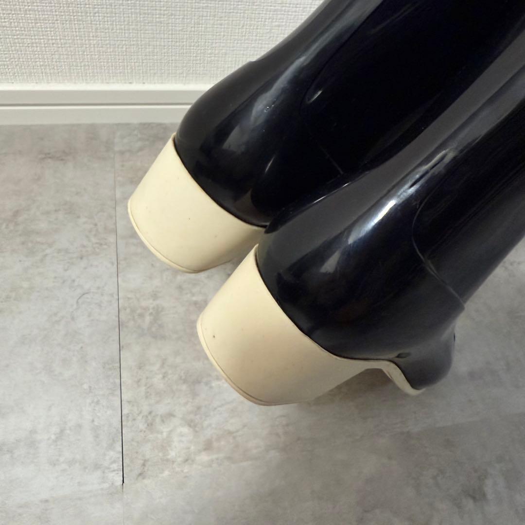 シャネル レインブーツ カメリア 35 23cm ブラック ココマーク