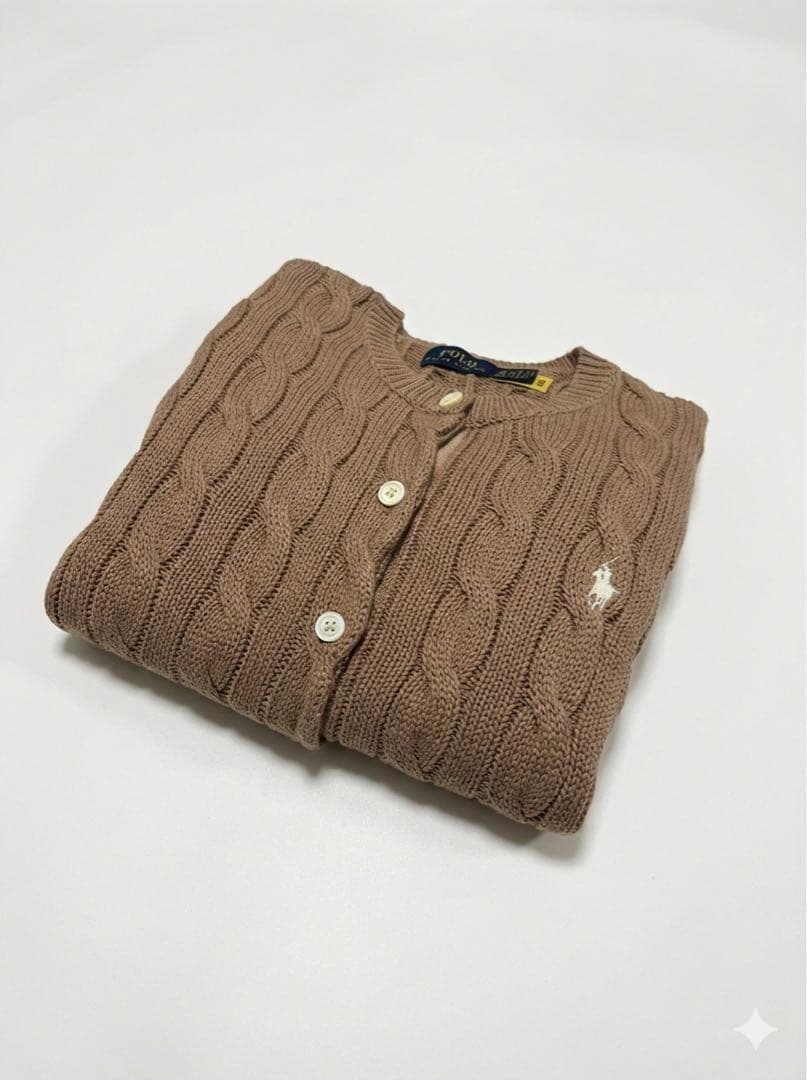 ✨極美品✨POLO RALPH LAUREN 太ケーブルコットンカーディガンQR
