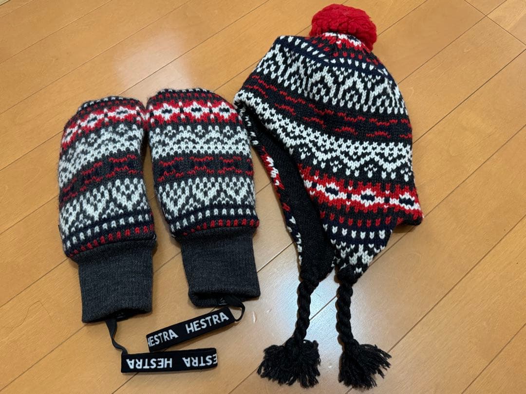 グリーンクロージング ウールフラップハット ミトングローブ セット