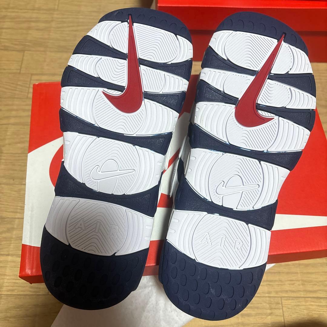 NIKE 28 アップテンポ　スライド　サンダネイビー　28 メル再民