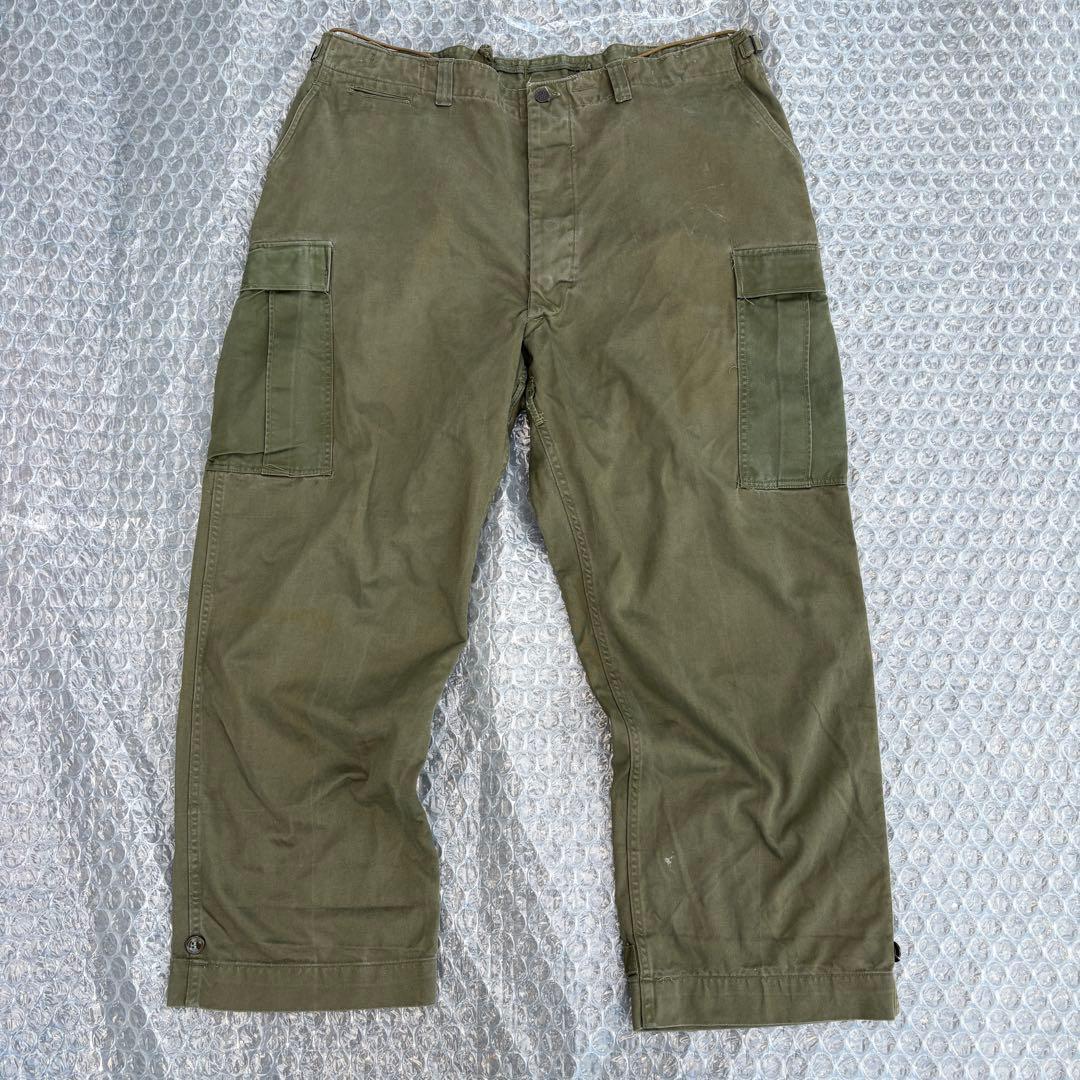 貴重なビックサイズ 50s 米軍 実物 m51カーゴパンツ m43 フィールド