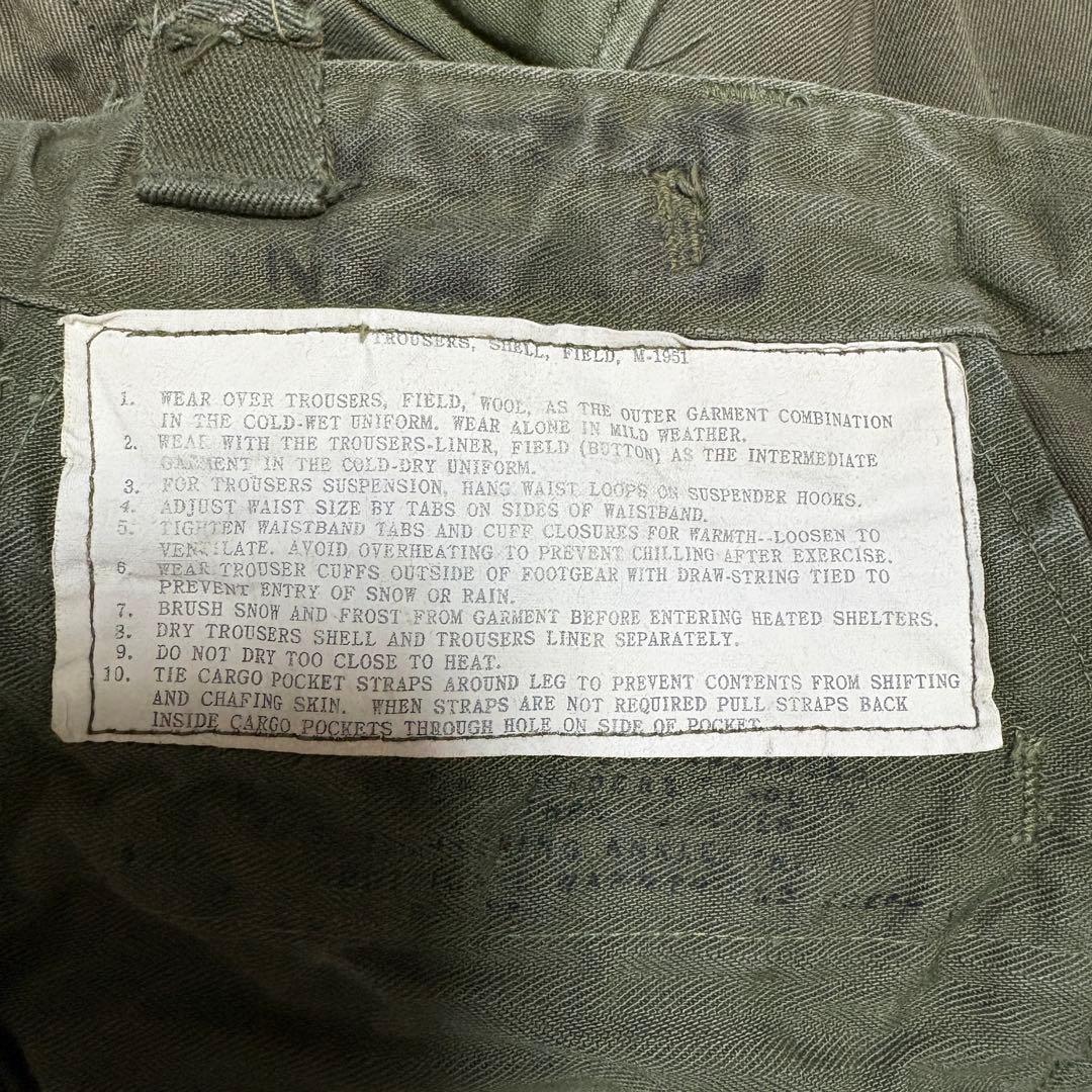 貴重なビックサイズ 50s 米軍 実物 m51カーゴパンツ m43 フィールド