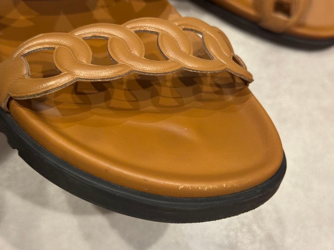 HERMES サンダル エクストラ キャメル
