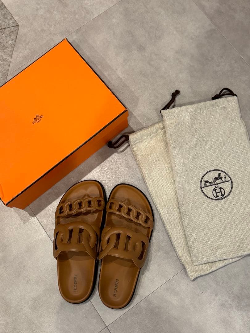 HERMES サンダル エクストラ キャメル