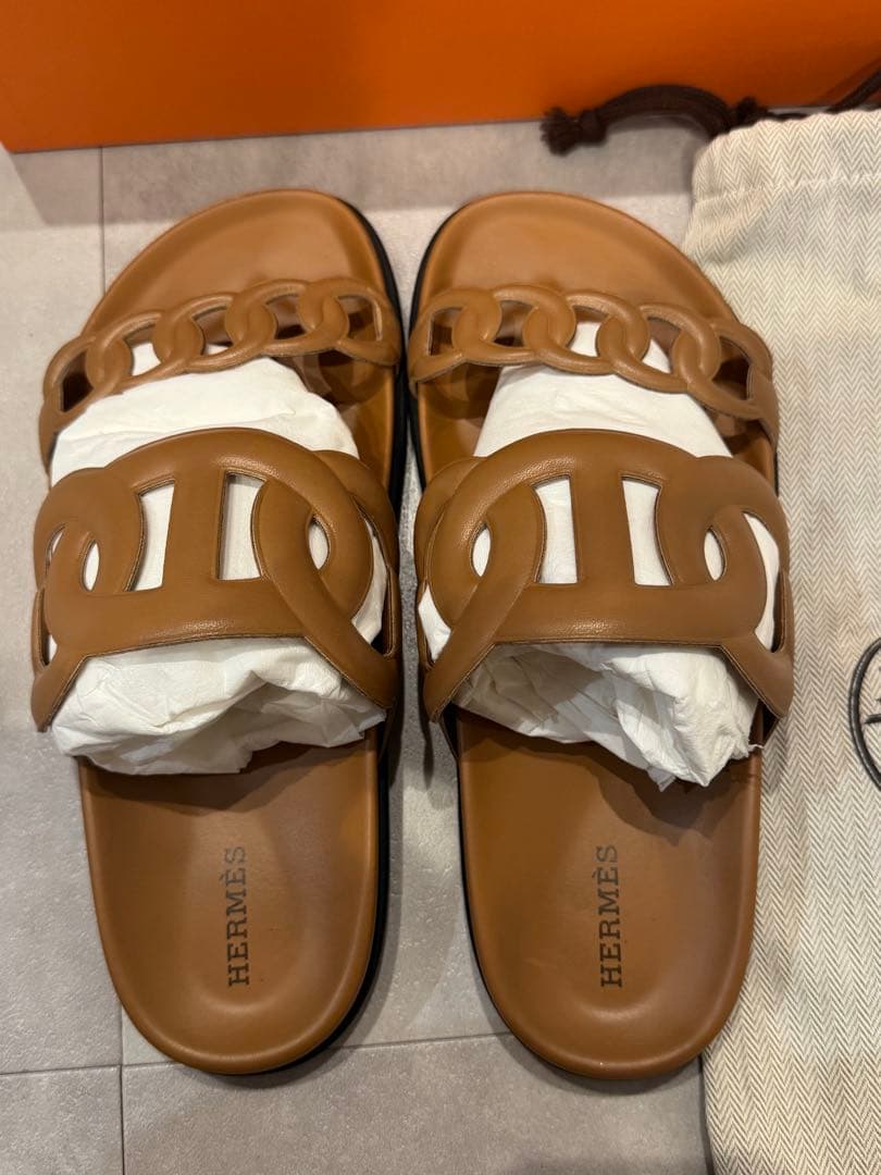 HERMES サンダル エクストラ キャメル
