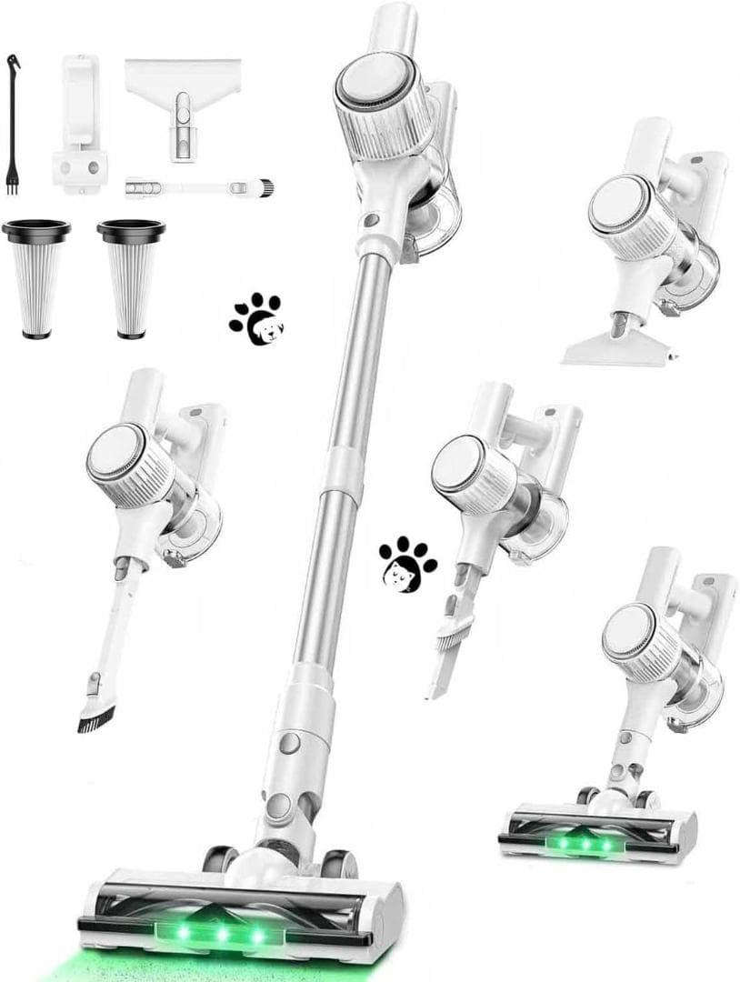 60【新品】掃除機 コードレス LEDライト付 低騒音　軽量　サイクロン