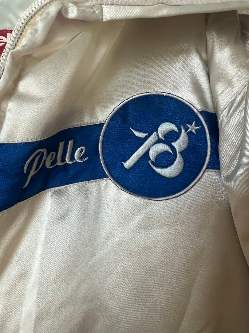 【希少】PELLE PELLE ペレペレ サテン スタジャン 1978 白