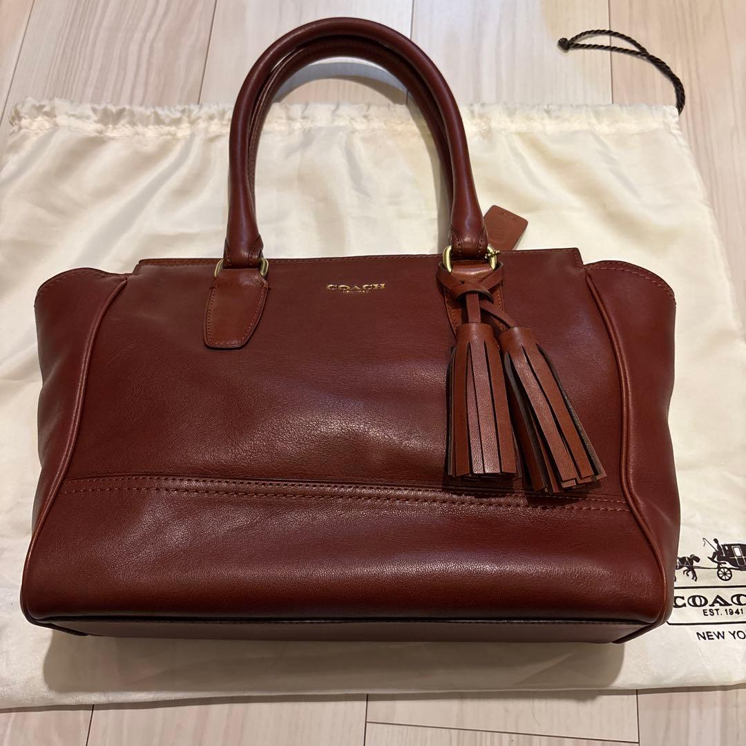 新品未使用COACH コーチ ハンドバッグ レザー 赤 ボルドー トートバッグ