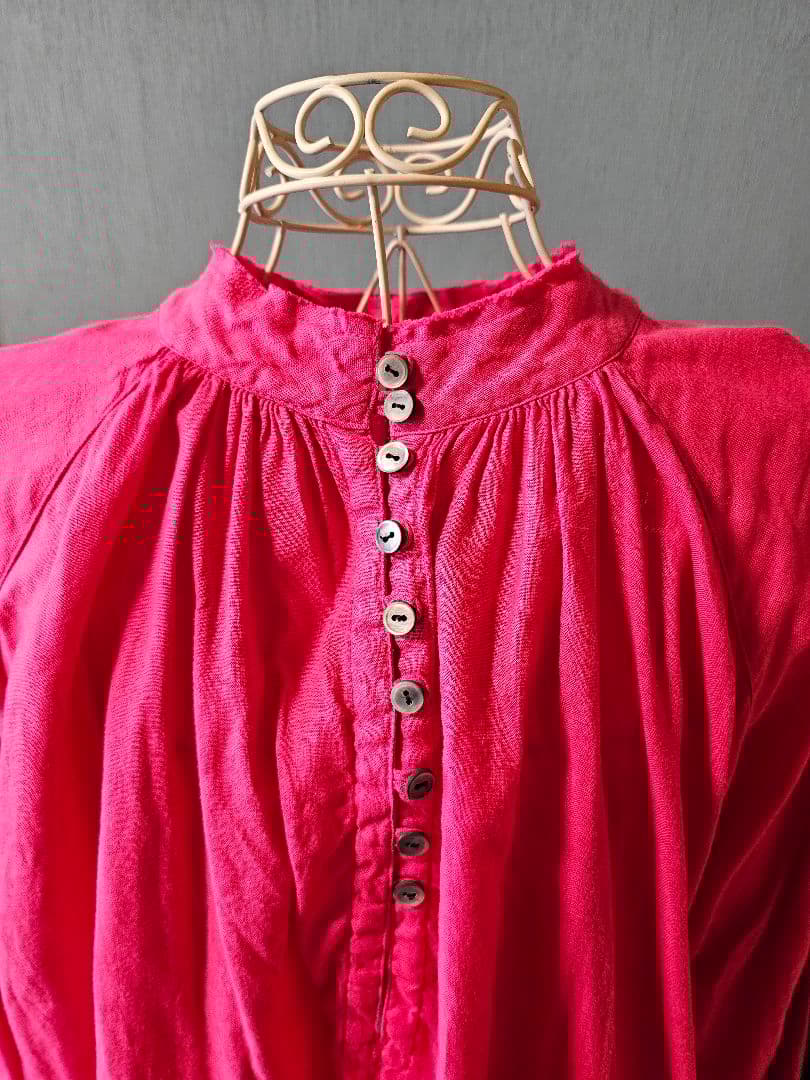 ネストローブ　NestRobe ラグランスリーブチュニック　ピンク