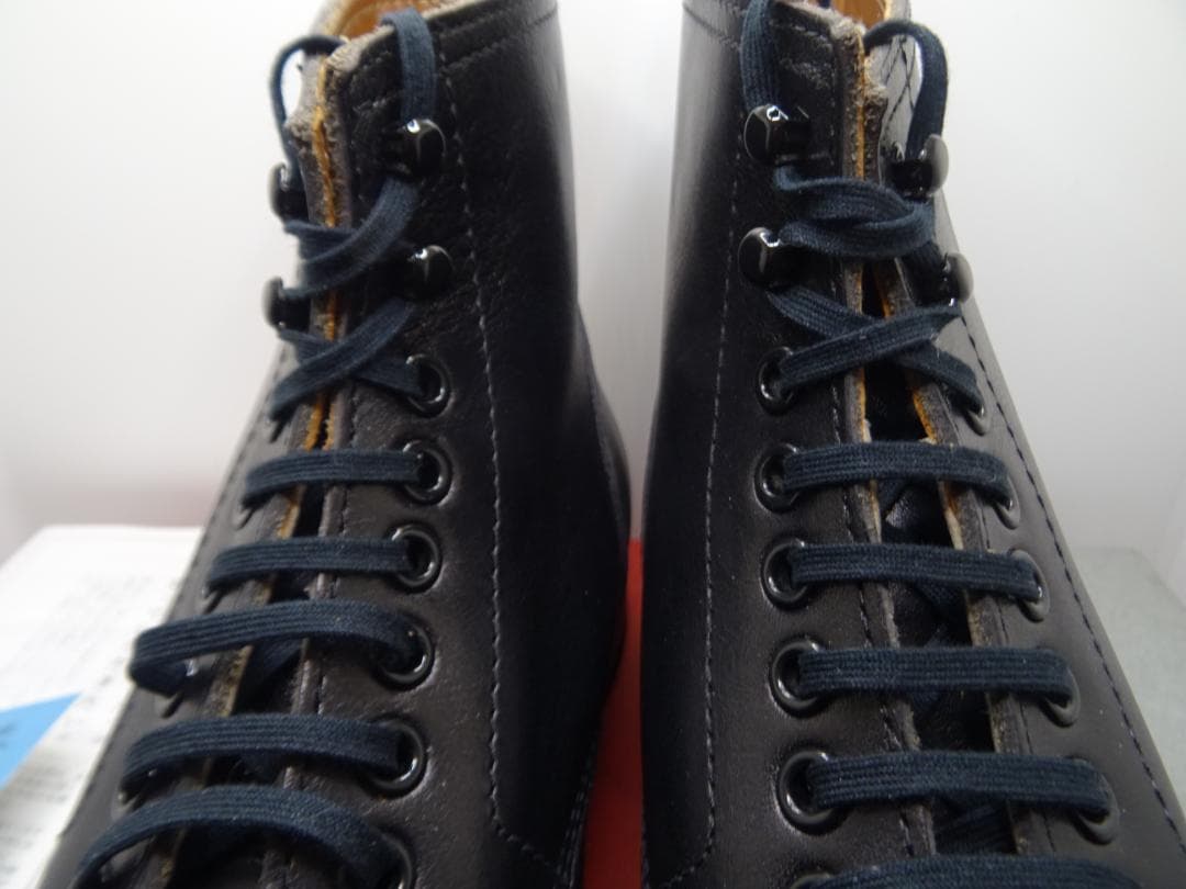 m*a様 リーガルレースアップブーツ黒24.5cmクロム鞣し栃木レザーグッドイヤ