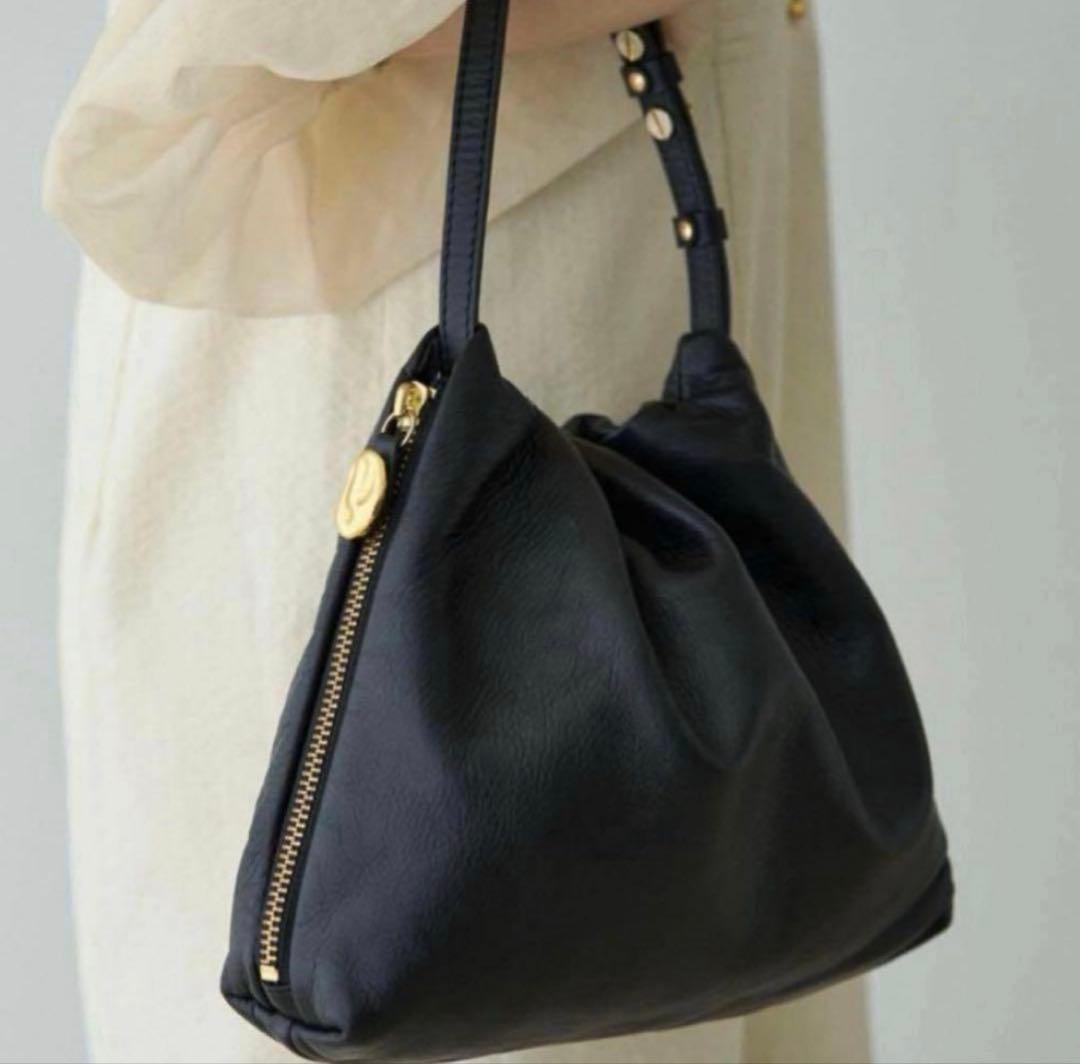 russet gemeil レザーワンハンドルバッグ ショルダー 黒