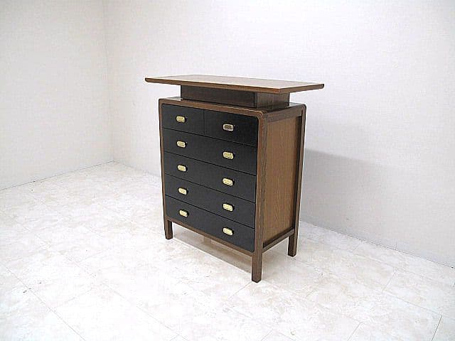 木研 北欧様式ヴィンテージチェスト フローティングテーブルトップ 収納家具