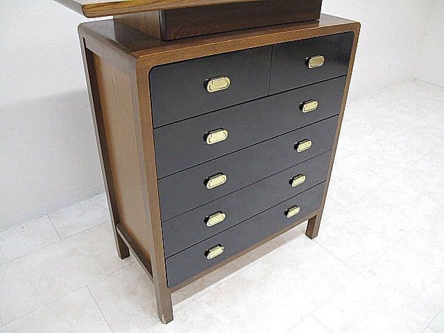 木研 北欧様式ヴィンテージチェスト フローティングテーブルトップ 収納家具