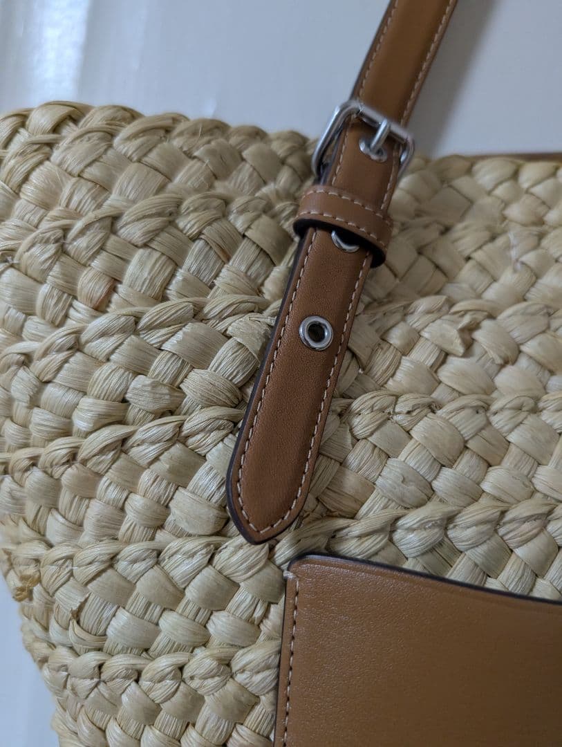 COACH　 トートバッグ かご　バッグ 　ベージュ