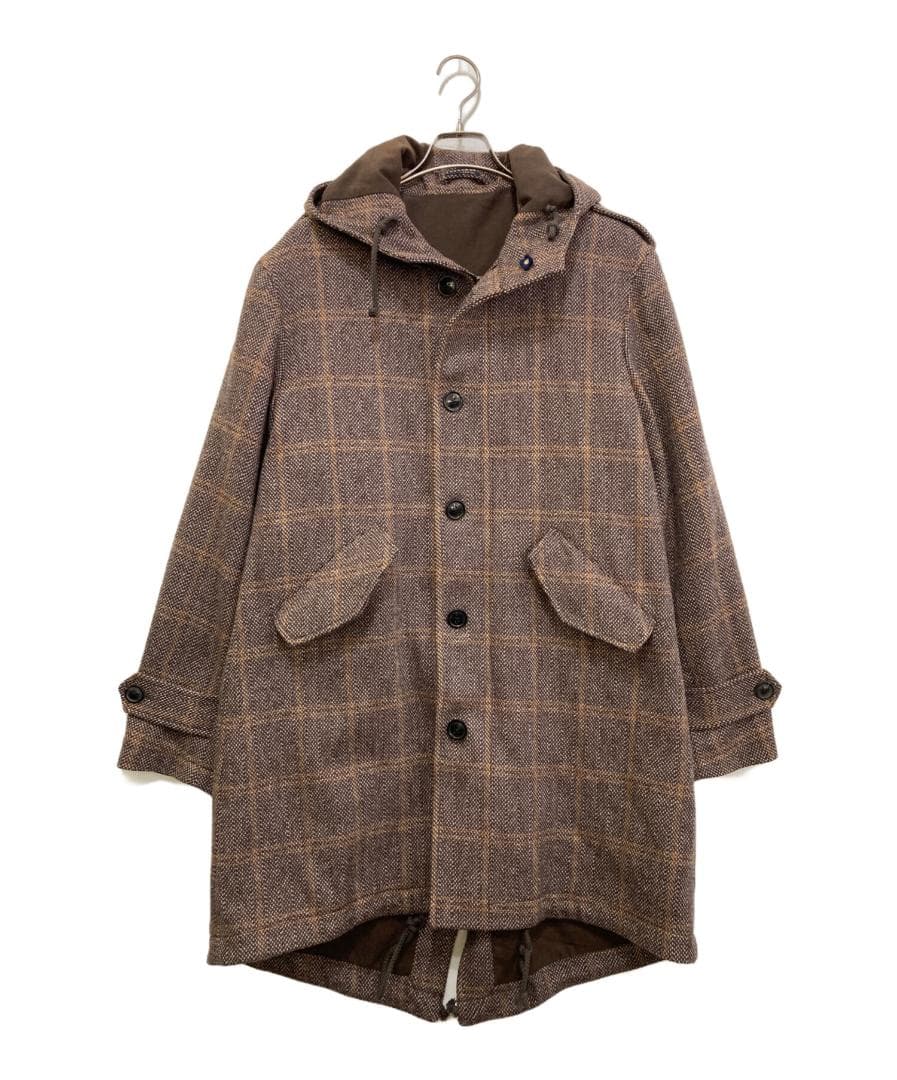LARDINI ラルディーニ ヘリンボーン フーデッドコート サイズ：48