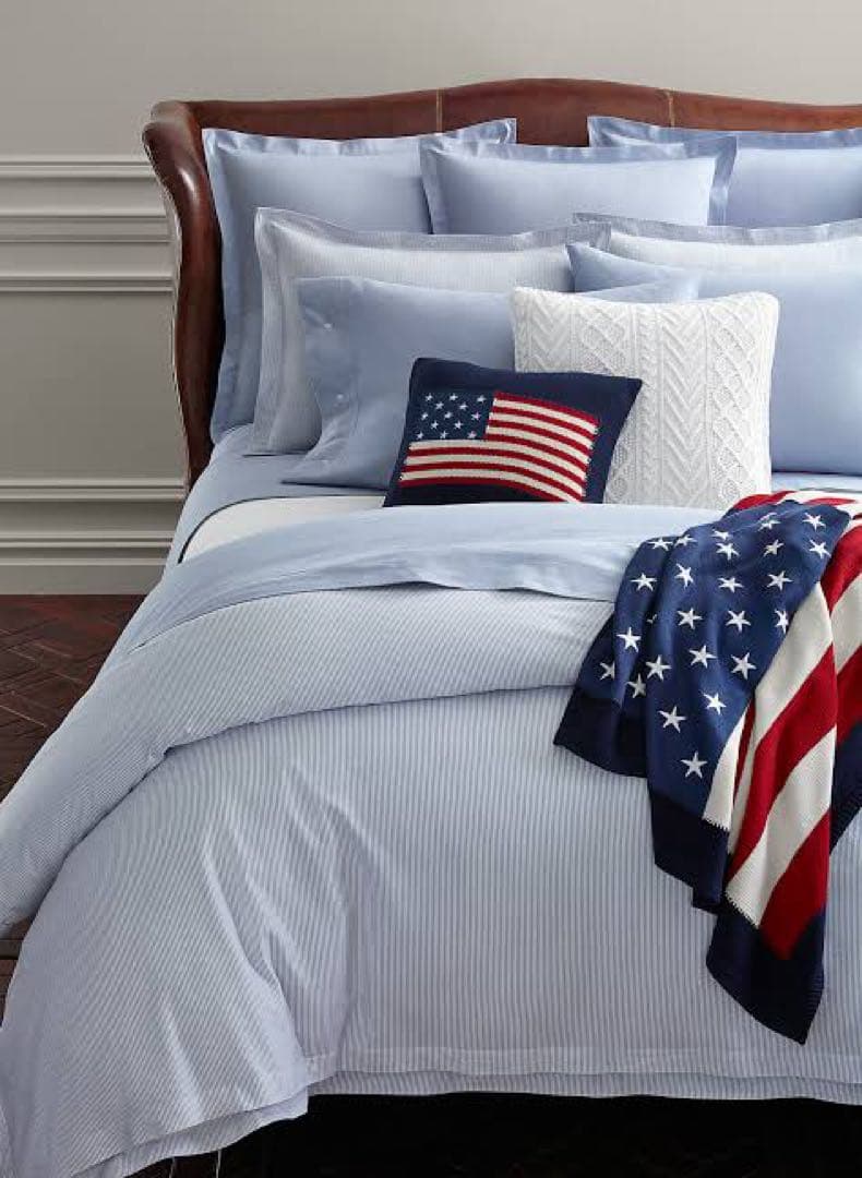 未使用ラルフローレン　シングルコンフォーターカバー&ピロケース2枚セット　青花柄