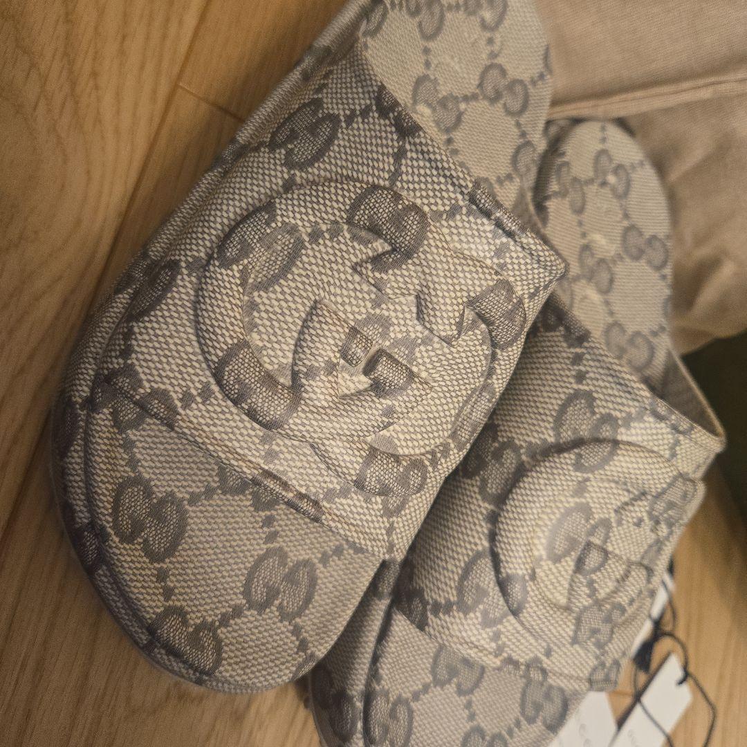 【GUCCI】 GGパターン インターロッキング サンダル 39
