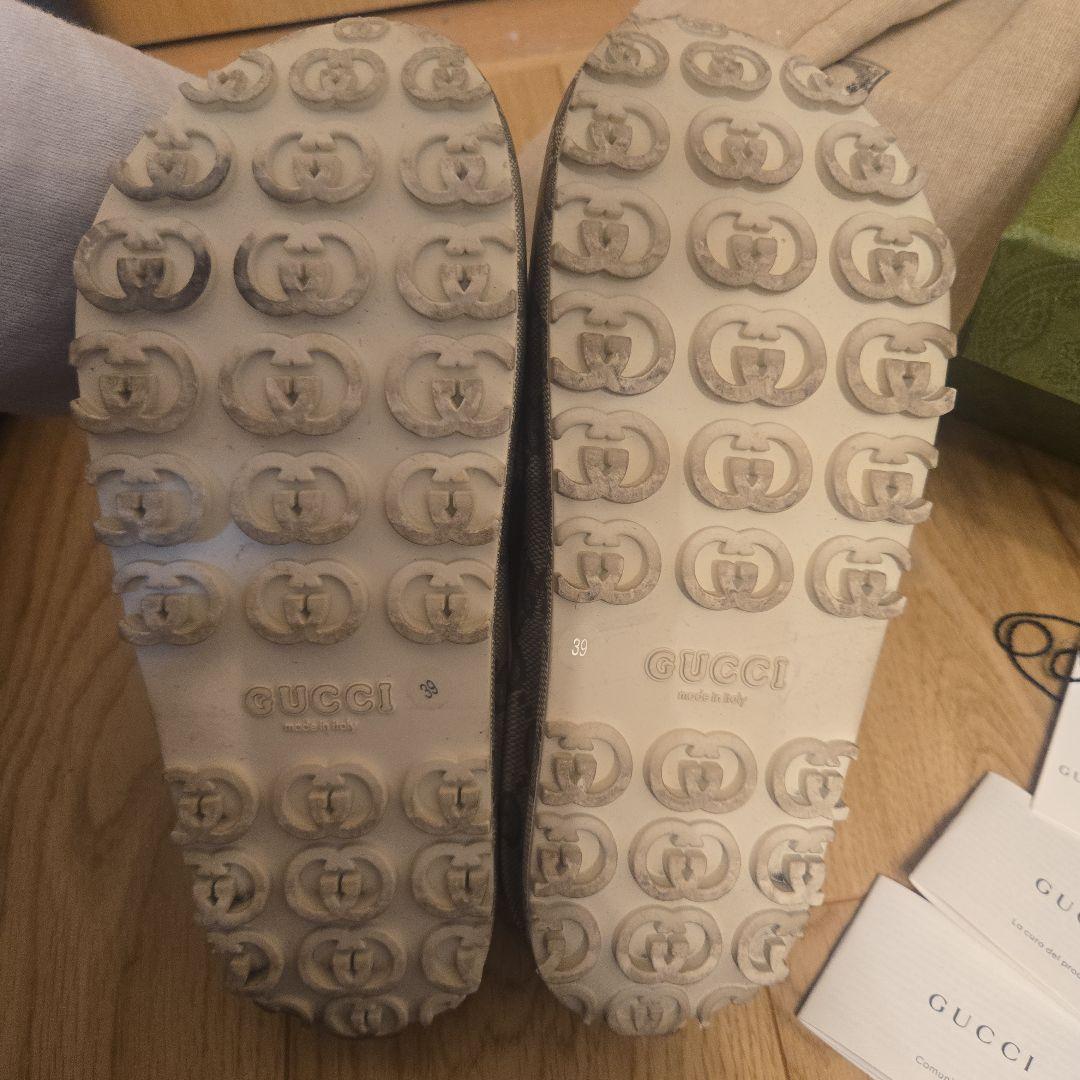 【GUCCI】 GGパターン インターロッキング サンダル 39