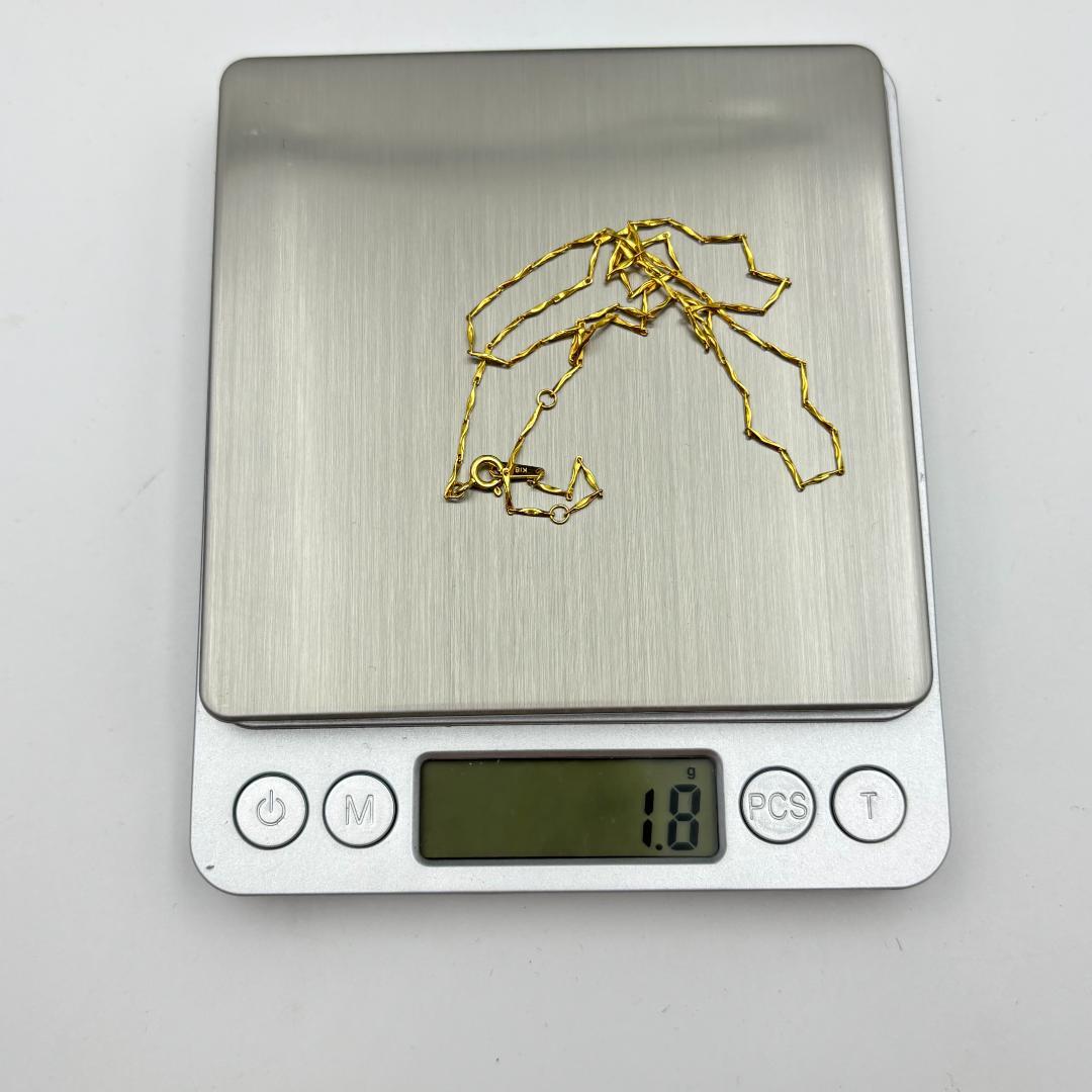 極美品ネックレスK18金 イエロー ゴールド 刻印有りレディース