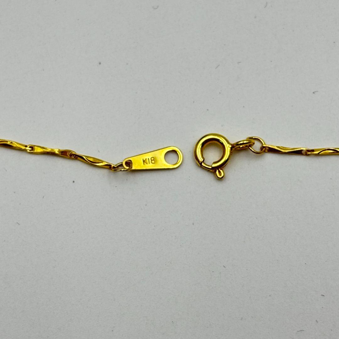 極美品ネックレスK18金 イエロー ゴールド 刻印有りレディース