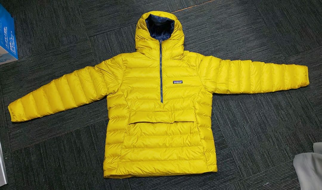 パタゴニア ダウン フーディ プルオーバー ハーフジップ メンズM