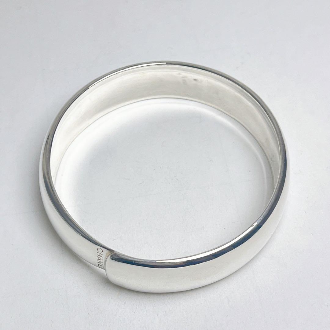 シャネル　サークル　ロゴ　ワイド　バングル　925