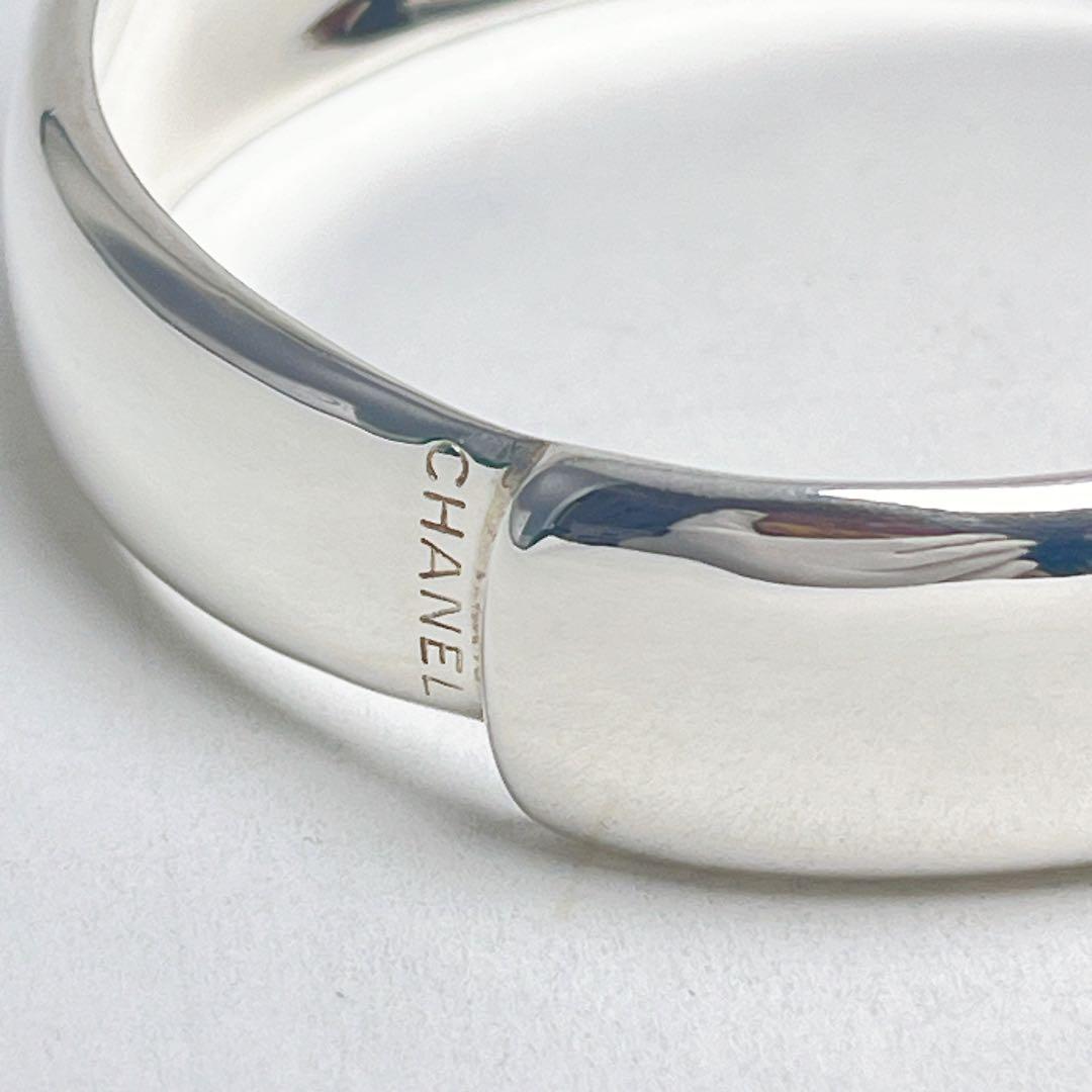 シャネル　サークル　ロゴ　ワイド　バングル　925