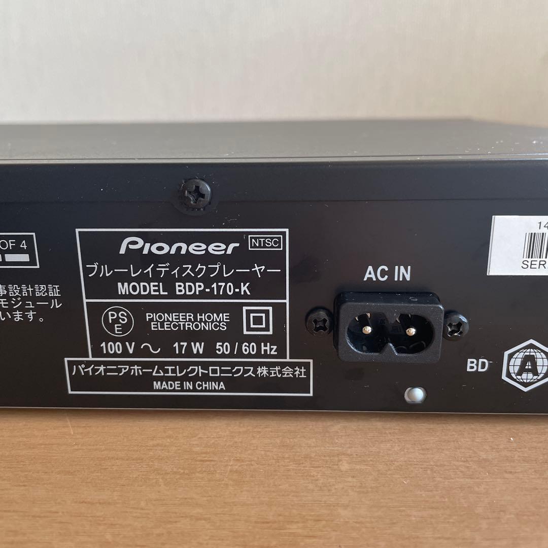 Pioneer パイオニア ブルーレイディスクプレーヤー BDP-170-K