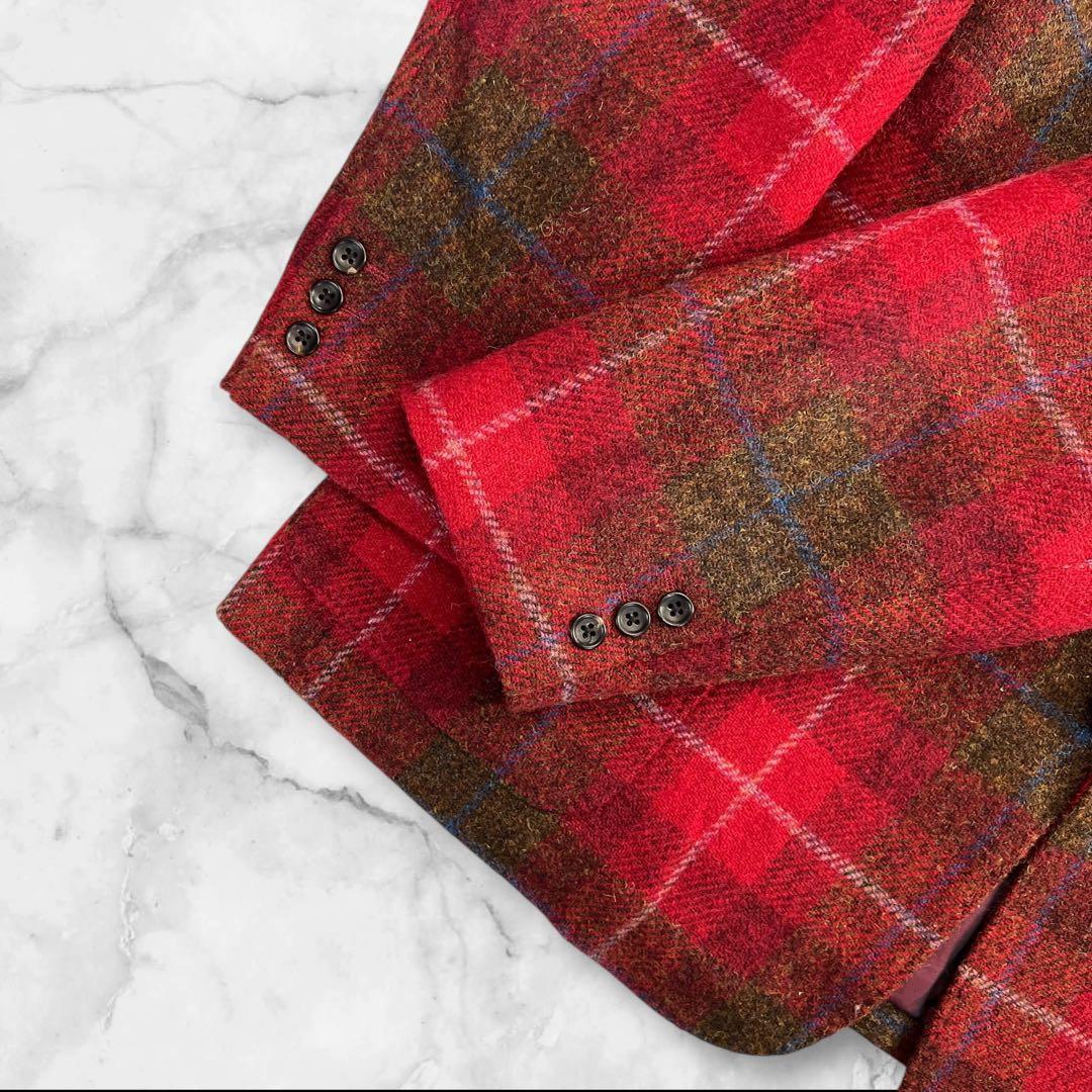 定価10万超 極美品 Papas×Harris Tweed ツイードジャケットL