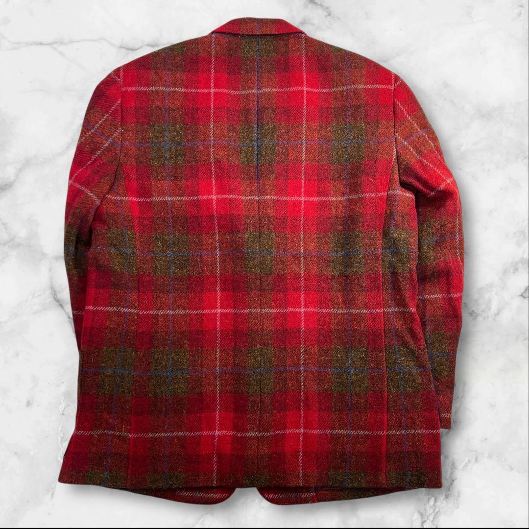 定価10万超 極美品 Papas×Harris Tweed ツイードジャケットL