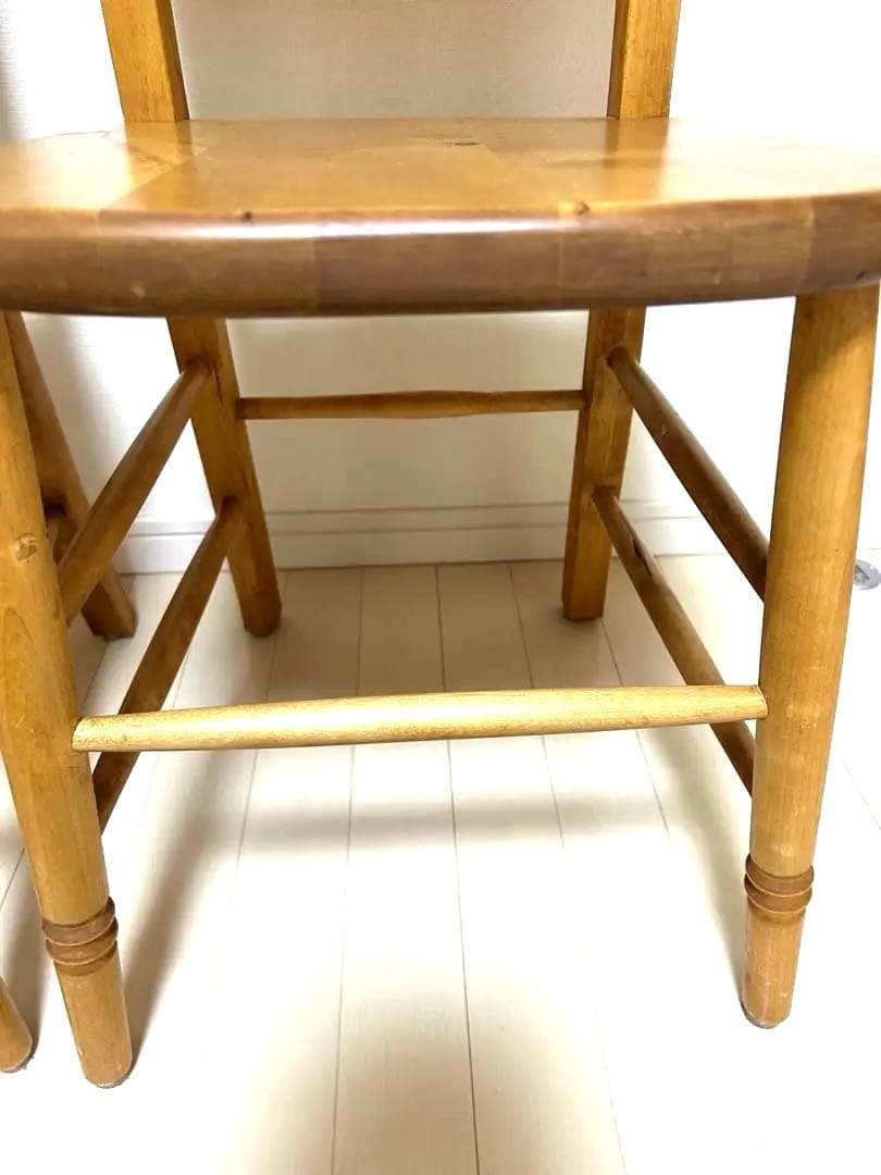 enfant チェア 2脚セット チャーチチェア ブックラック付き