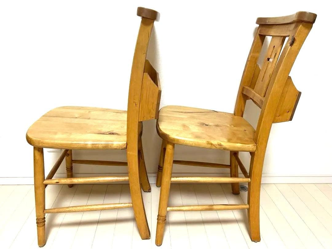 enfant チェア 2脚セット チャーチチェア ブックラック付き