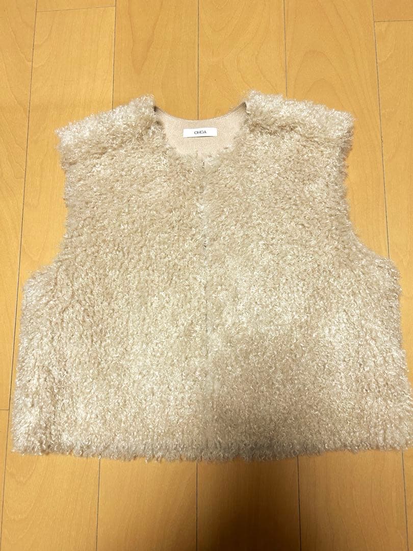 美品！ベージュ OHGAファーベスト