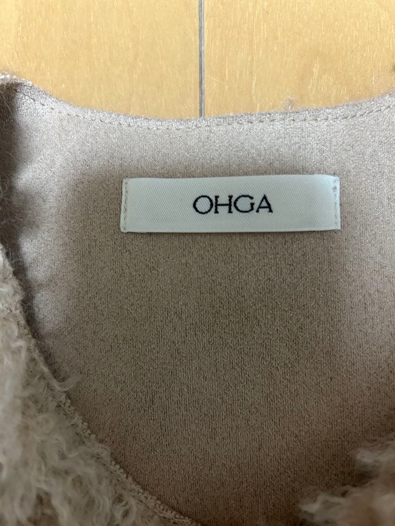 美品！ベージュ OHGAファーベスト